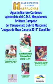 Campeón sub-16 Zonal Sur de ajedrez Gran Canaria 2011